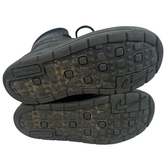 Nike ACG Woodside 2 Triple Black Boots Boy's 1Y 524873-004 Round Toe Lace Shoes - Picture 5 of 7